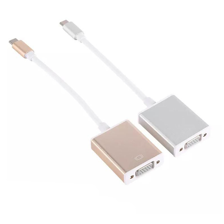 type-c to vga转接线usb3.1转高清转换器 手机笔记本转显示器电视