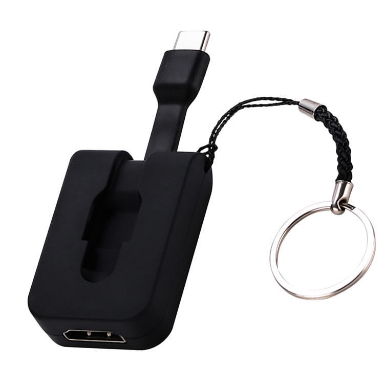 type-c转HDMI迷你转换器 三星华为手机usb3.1转高清转接头钥匙扣